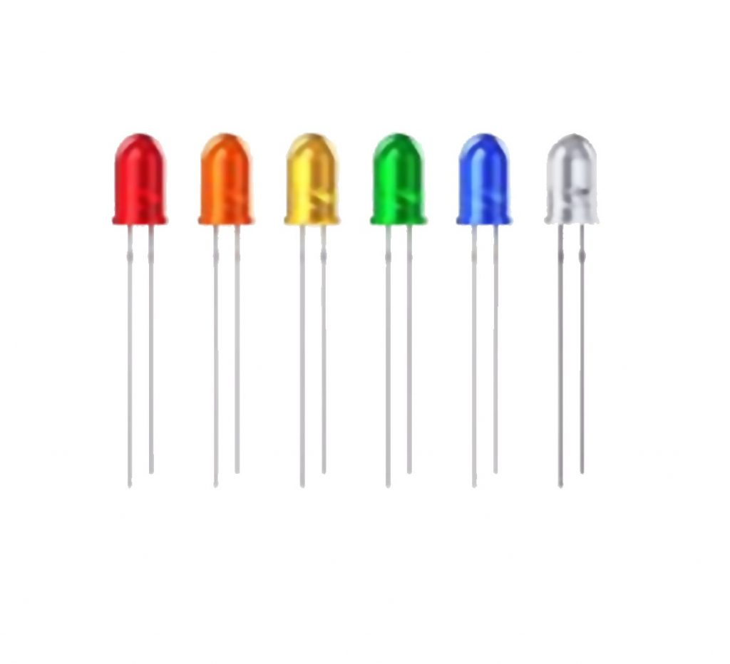 KIT 120 DIODOS LEDS 5MM VERDE BLANCO ROJO AZUL AMARILLO NARANJA ARDUINO