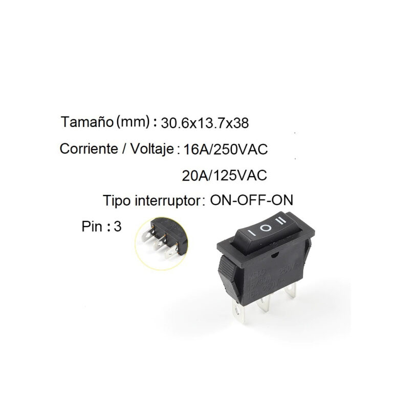 Interruptor Basculante Spdt Pines Y Posiciones Encendido Apagado
