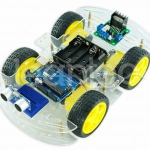 Kit robot de 4 ruedas con ultrasonido.