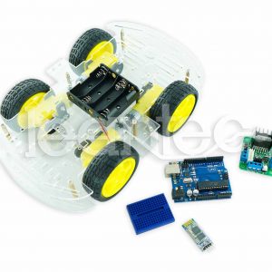 Kit robot de 4 ruedas con bluetooth.