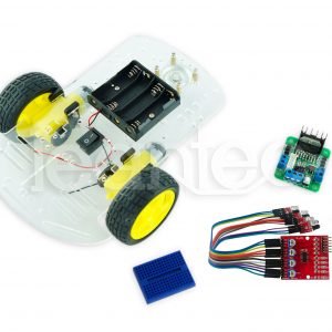 Kit chasis robot 2WD + L298N + Sendor infrarrojo + Protoboard