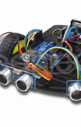 Robot 2WD esquiva objetos con tres sensores