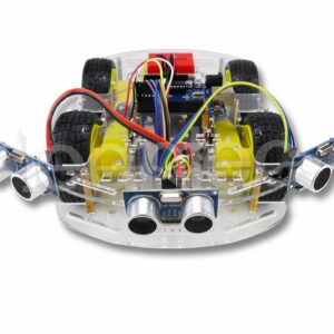 Robot 4WD esquiva objetos con tres sensores