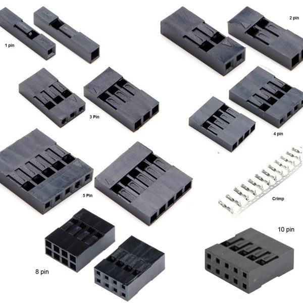 Fundas/Conectores Dupont Jumper 1-2-3-4-5-8-10 Pin a 2.54mm Arduino Robotica