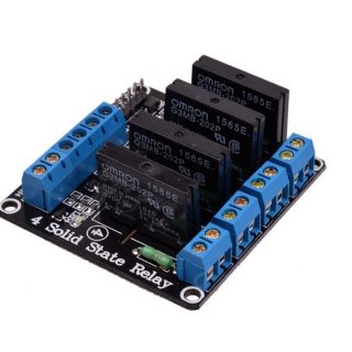Modulo rele Estado Solido SSR 5v 4 canales G3MB-202P Con Fusible Para Arduino H