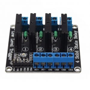 Modulo rele Estado Solido SSR 5v 4 canales G3MB-202P Nivel Bajo Arduino RPI