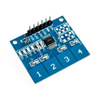 Modulo TTP224 4 canales sensor capacitivo digital tactil arduino