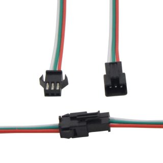 Pareja de Conectores JST SM 3 Pin Macho Hembra 150mm Baterias LIPO NiMh