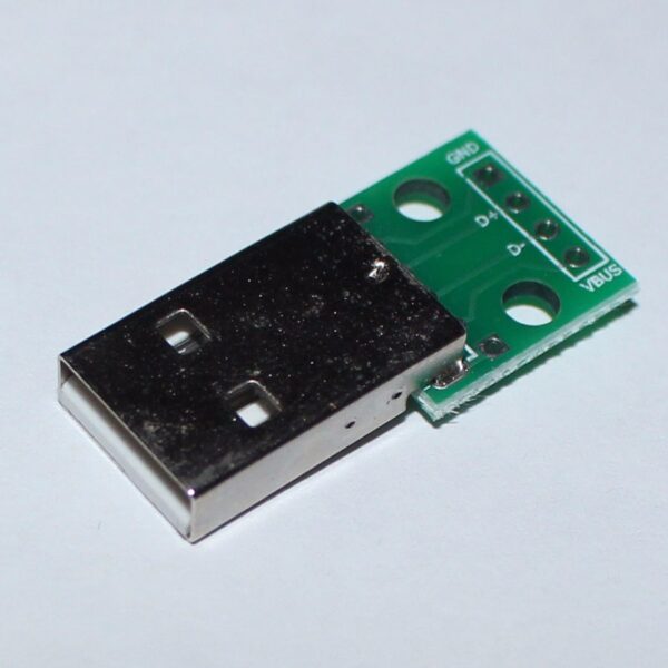 PCB Placa Adaptador Convertidor Conector Macho USB a Dip de 4 Pines 2.54