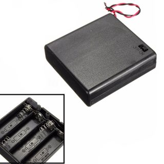 Portapilas Battery holder 4xAA Porta 4 Pilas con interruptor LR06 AA