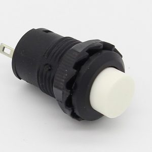 PULSADOR BLANCO redondo 12mm empotrable boton ON OFF 2 posiciones