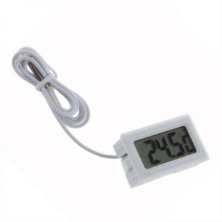 Termometro digital sonda 1m externa temperatura lcd acuario congelador Blanco