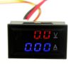 Voltimetro Amperimetro 100V 10A Digital DC Rojo Azul
