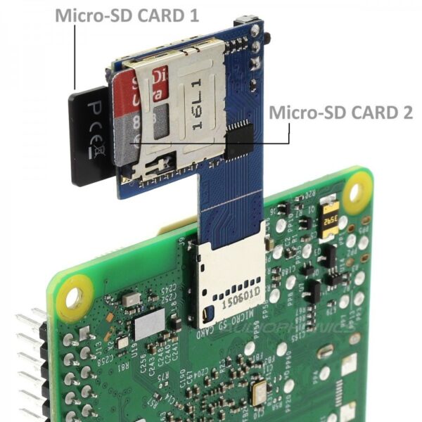Dual Micro SD 2 en 1 para Raspberry Pi 3 2 B+