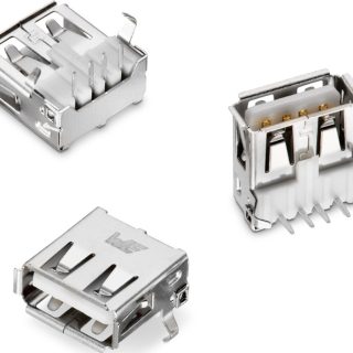 CONECTOR USB hembra tipo A 90 grados para PCB