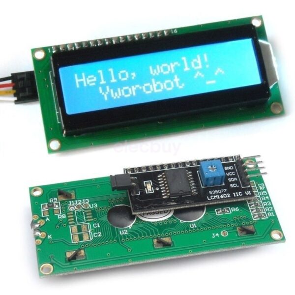 Display LCD 1602 retroiluminado AZUL con modulo IIC/I2C compatible arduino