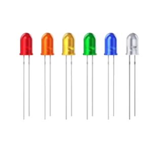 KIT 50 DIODOS LEDS 5MM VERDE BLANCO ROJO AZUL AMARILLO ARDUINO RASPBERRYPI PIC