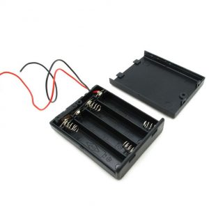 porta pilas 4 X AAA 6V Caja cerrada con Interruptor