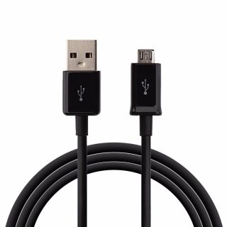 Cable cargador negro para movil Micro USB Carga