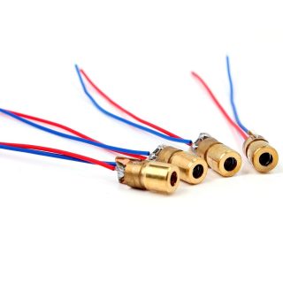 Diodo LASER Rojo 3V 650 nm 5mW 6mm Eletronica Arduino