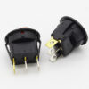Interruptor ON OFF con luz ROJO Redondo rectangular 20mm SPST 250V 6A