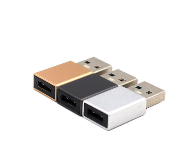 Adaptador USB Tipo C 3.1 a Usb Macho color PLATA
