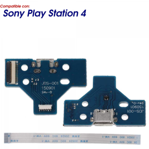 JDS-001 CONECTOR CARGA MANDO PLAY STATION 4 PLACA CORRIENTE MICRO USB PS4 + FLEX 14 PINES