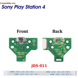 JDS-011 CONECTOR CARGA MANDO PLAY STATION 4 PLACA CORRIENTE MICRO USB PS4 + FLEX 12 pines