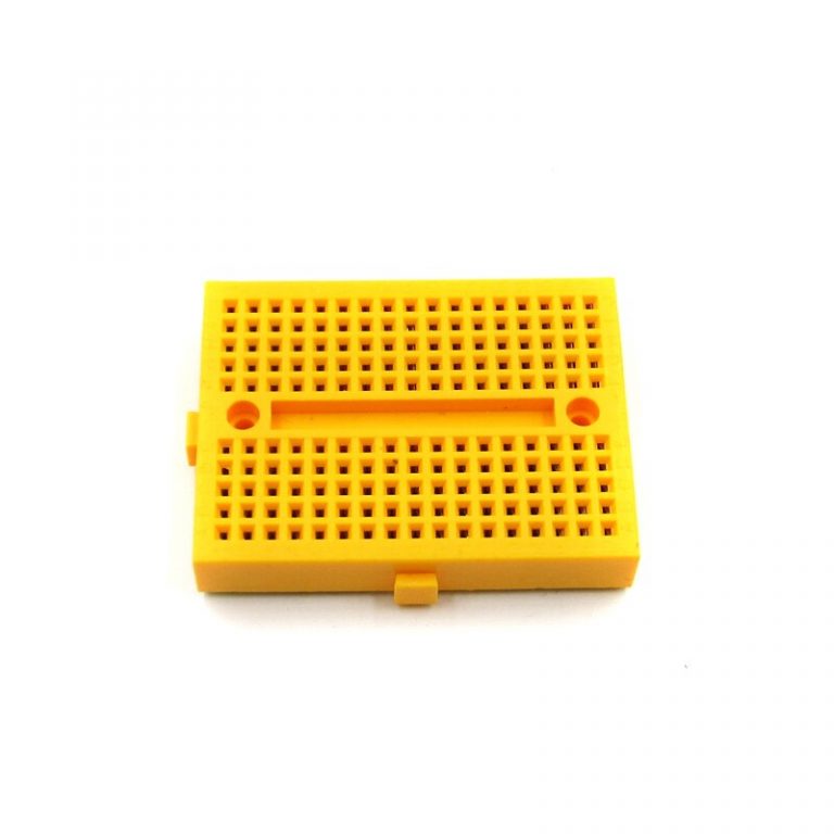 Mini Breadboard Protoboard 170 Puntos Amarillo Leantec Es