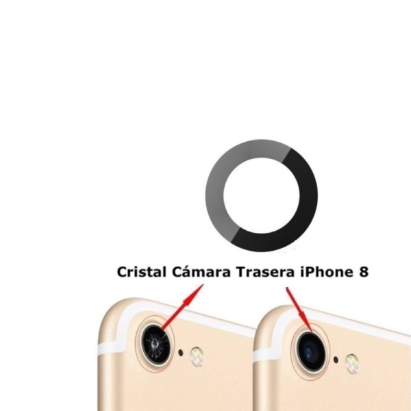 Cristal cámara trasera iPhone 8