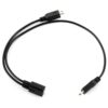 CABLE DE EXTENSION ALARGADOR MICRO USB DUPLICADOR EN 'Y' 1-A-2