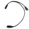 CABLE DE EXTENSION ALARGADOR MICRO USB DUPLICADOR EN 'Y' 1-A-2