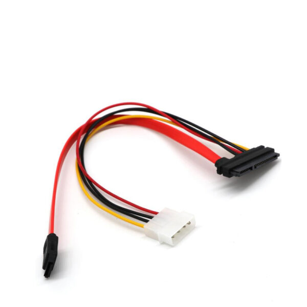 Cable Alimentacion SATA 15+7 Pin 22 pin Corriente/Datos a 4 pin Molex ATA IDE