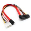Cable Alimentacion SATA 15+7 Pin 22 pin Corriente/Datos a 4 pin Molex ATA IDE