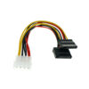 IDE de 4 pines macho a 2 puerto 15 Pin SATA hembra SATA Y divisor