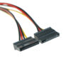 IDE de 4 pines macho a 2 puerto 15 Pin SATA hembra SATA Y divisor