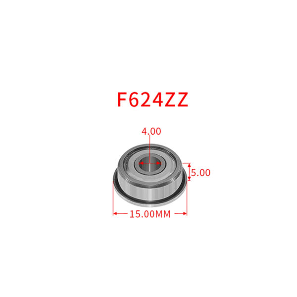 2x Rodamiento con Pestaña F624ZZ Cojinete Bolas Impresora 3D Reprap Prusa