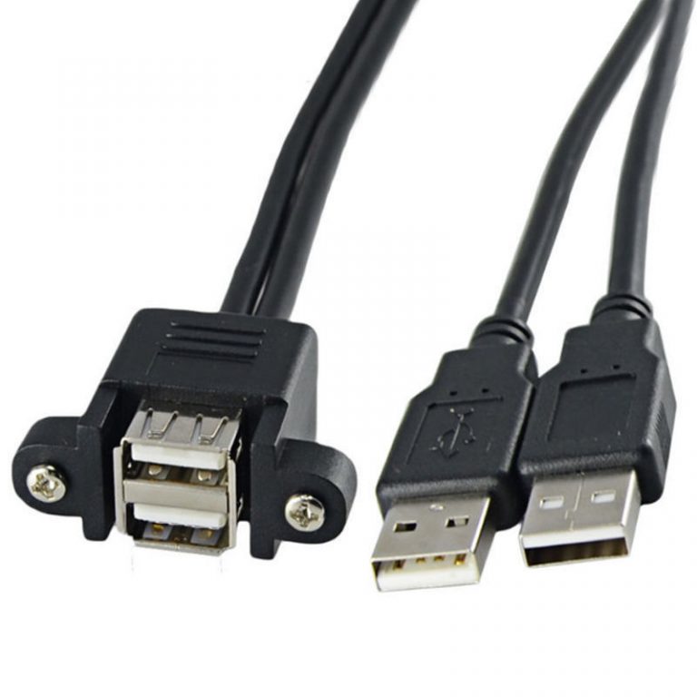 Cable De Extension Alargador Doble Usb Macho A Doble Usb Hembra De