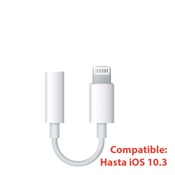 Adaptador Compatible con Apple Lightning a Jack 3.5mm iPhone iPad