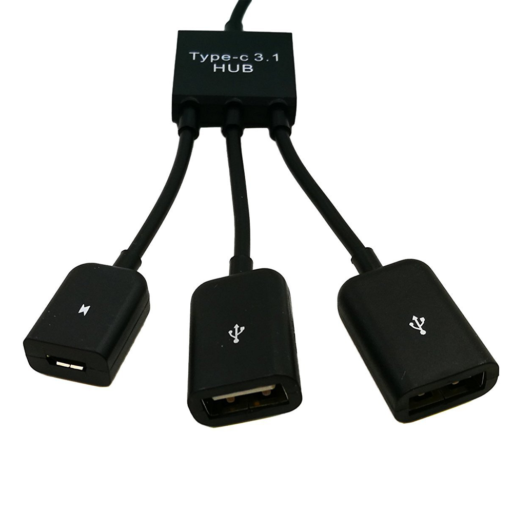 Cable Adaptador USB-C Tipo C Host HUB a 2 USB Hembra para