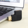 Adaptador HDMI Macho a HDMI Hembra Ángulo 90º Conector 1.4 izquierda
