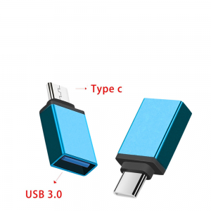 Adaptador USB 3.0 Hembra a Tipo C USB 3.1 Macho OTG AZUL
