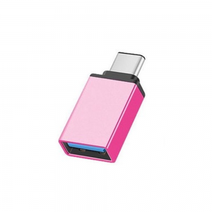 Adaptador USB 3.0 Hembra a Tipo C USB 3.1 Macho OTG ROSA