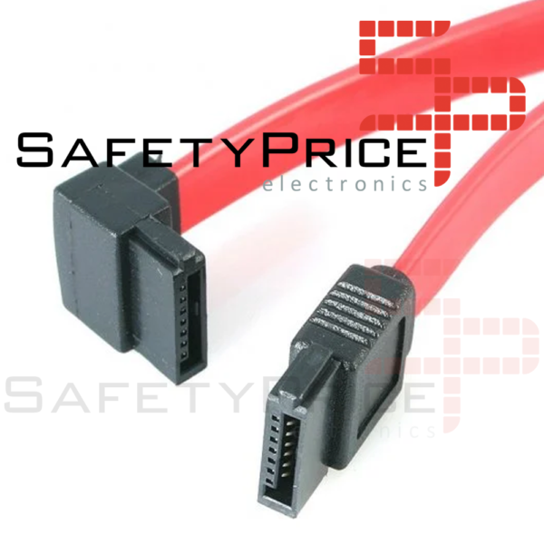Cable de datos HDD SATA 2.0 acodado 45 cm Rojo