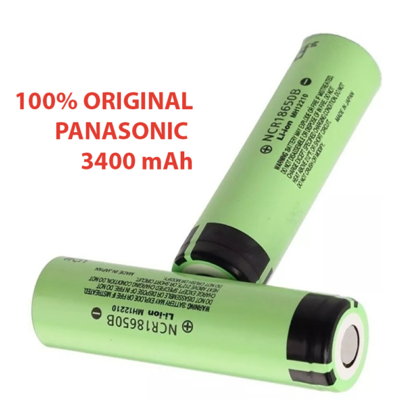 2x PILA RECARGABLE Panasonic 18650 3400mAh Li-ion 3,6V ORIGINAL  Litio Batería