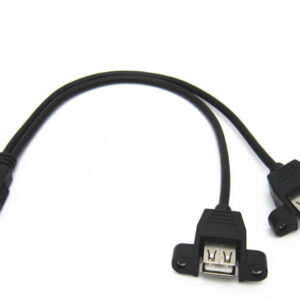 CABLE ALARGADOR USB 30CM MACHO A DOBLE HEMBRA