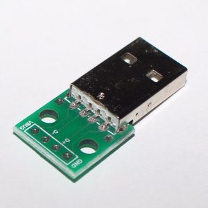 2x PCB Placa Adaptador Convertidor Conector Macho USB a Dip de 4 Pines 2.54
