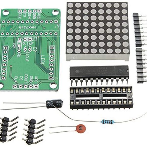 Kit para ensamblar display matriz 8x8 LED con MAX7219 Arduino