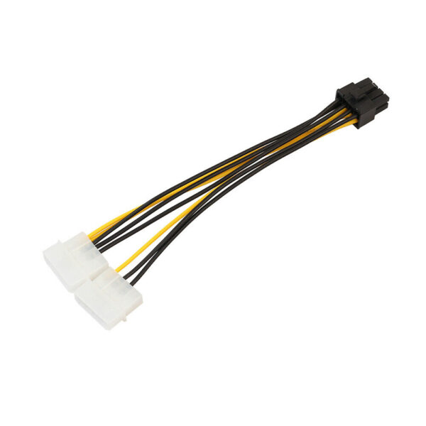 Cable de Alimentacion Tarjeta Gráfica 8 Pines (6+2) PCI Express PCIe a Doble Molex 18cm