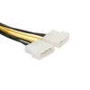 Cable de Alimentacion Tarjeta Gráfica 8 Pines (6+2) PCI Express PCIe a Doble Molex 18cm